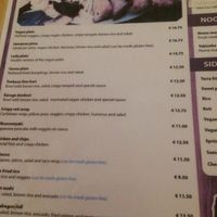 Menu a at TerraZen Centre in Amsterdam