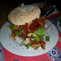 Chicken burger at TerraZen Centre in Amsterdam