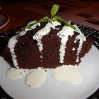 Chocolate cake at TerraZen Centre in Amsterdam