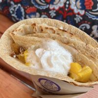 Flower Child with vegan whip  at Cup & Crêpe in Everett