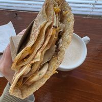 Savory crepes can be made with vegan cheese and meats  at Cup & Crêpe in Everett
