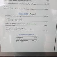 Karte aus Juli 2022 mit 4 veganen Optionen at Herr Puck in Kellenhusen