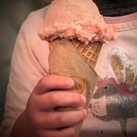 Strawberry at Rollickin Gelato Cafe in Christchurch