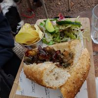 Thyme roasted veg in granary bread. at Tyninghame Smithy in Tyninghame