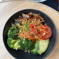 BBQ bowl with glass noodles   at Papa Oro's in Brugg