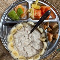 Some more vegan breakfast! at Sadhana Forest Seva Kitchen in Auroville