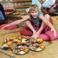 All are welcome! at Sadhana Forest Seva Kitchen in Auroville
