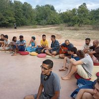 Chai hut on saturday at Sadhana Forest Seva Kitchen in Auroville