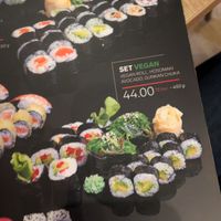 Vegan sushi plate at Sushi Han in Brasov