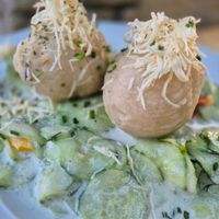 Beetroot dumplings at Seegasthof Hotel Hois'n Wirt in Gmunden