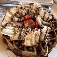 Waffle with fruits  at NU Kitchen in Newburyport