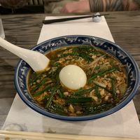 Red ramen with hard boiled egg (the egg was my choice to have)  at Heianraku in Takayama