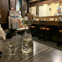 Cute little bottle of sake   at Heianraku in Takayama