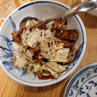 Extra stir fried tofu + cabbage at Heianraku in Takayama