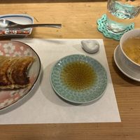 Gyoza with soup on the sidee  at Heianraku (Reservation only) in Takayama