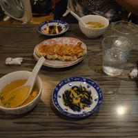 Miso soup and gioza at Heianraku in Takayama