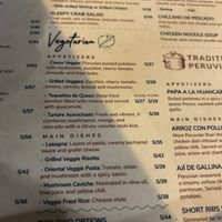 Veggie options  at Barra Maretazo in Lima