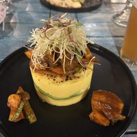 Cold mash potatoes w stuff - YUM  at Barra Maretazo in Lima