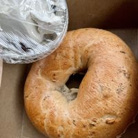 Bagel and cream cheese   at Valkyrjan Bistro & Bar in Reykjavik