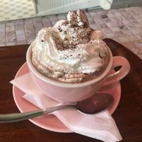 warm chocolate milk  at Valkyrjan Bistro & Bar in Reykjavik