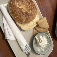 Vegan tofurkey cream cheese bagel   at Valkyrjan Bistro & Bar in Reykjavik