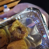 Squash cubes with vegan cheese filling at Paralela in Porto Alegre