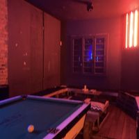 Upstairs pool table  at Paralela in Porto Alegre