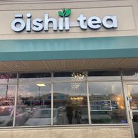 Front entrance of shop in a little strip plaza off of a main rd (Chinguacousy) in Brampton.  at Oishii Tea in Brampton