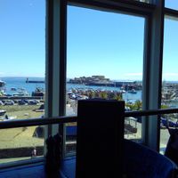 the view at Crêpe Maison in Guernsey