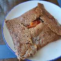 Savoury galette at Crêpe Maison in Guernsey