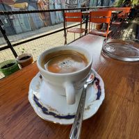 Black coffee  at EmmaPea Vegan Food and Bar in Berlin