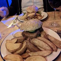 Vegan burger at EmmaPea Vegan Food and Bar in Berlin