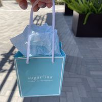 bag of goodies   at Sugarfina in San Diego
