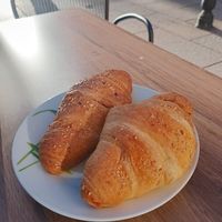 Croissants filled with orange jam at Cafè Matteotti in Olbia