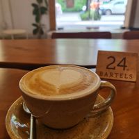Latte with almond milk at Bartels in Bangkok
