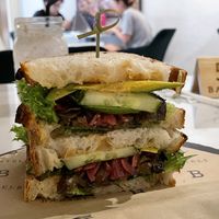 Vegan spicy-cado sandwich, 270 baht  at Bartels in Bangkok
