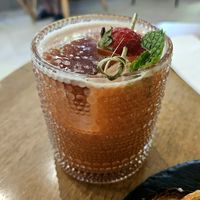 Minty strawberry juice at Bartels in Bangkok