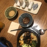 Spring Rolls with Rice Paper and Korean Rice Dish 👌🏻  at CHAYFOOD in Hanoi