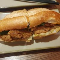 Mushroom tofu sausage bahn mi at CHAYFOOD in Hanoi
