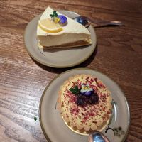 Cheesecake and raspberry tart - very generous! at CHAYFOOD in Hanoi