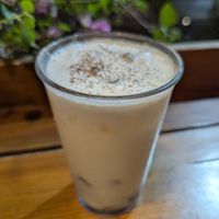 Oat milk with coffee jelly and salted cream at CHAYFOOD in Hanoi
