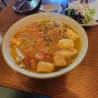 Tofu and vermicelli soup bowl at CHAYFOOD in Hanoi