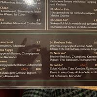 Vegan menue  at Saigon Café in Hamburg