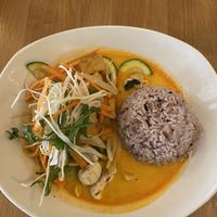 33. Taufu - Red curry with tofu. Yummy!  at Saigon Café in Hamburg