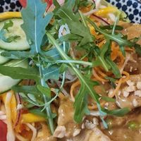 Peanut Tofu + Rice at Saigon Café in Hamburg