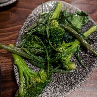 Tenderstem broccoli with green beans, samphire & spinach at Mossbrook in Eckington