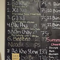 Menu - 4 and 5 can be made vegan (no chilimayo) at Banh mi in Copenhagen