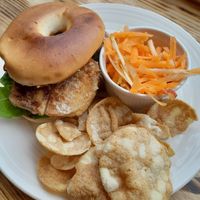 Tofu spicy bagel at Hive Cafe in Huddersfield