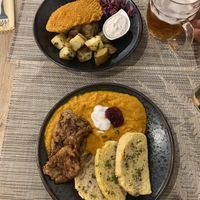 Vegan Schnitzel and Svickova  at Vegan House in Prague