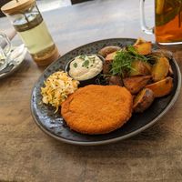 Schnitzel at Vegan House in Prague